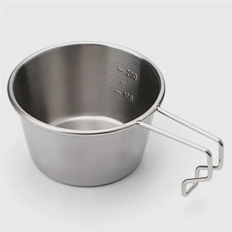 AEE2-Picnic Ciotola Tazza da campeggio antiaderente con manico Stoviglie Pentole da esterno Ciotola da cucina