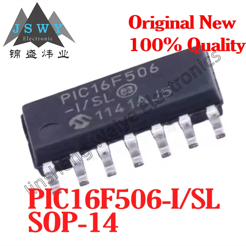 

(10/50PCS) PIC16F506-I/SL PIC16F506 SOP-14 Package 8-bit Microcontroller Chip 100% original Stock Fast Shipping