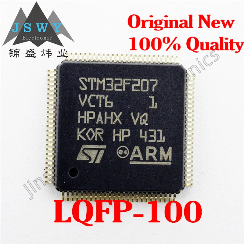 

(1-50pcs) Original STM32F207VCT6 LQFP-100 Spot ARM Cortex-M3 32-bit microcontroller MCU 120MHz 256KB 1.8V~3.6V Fast delivery