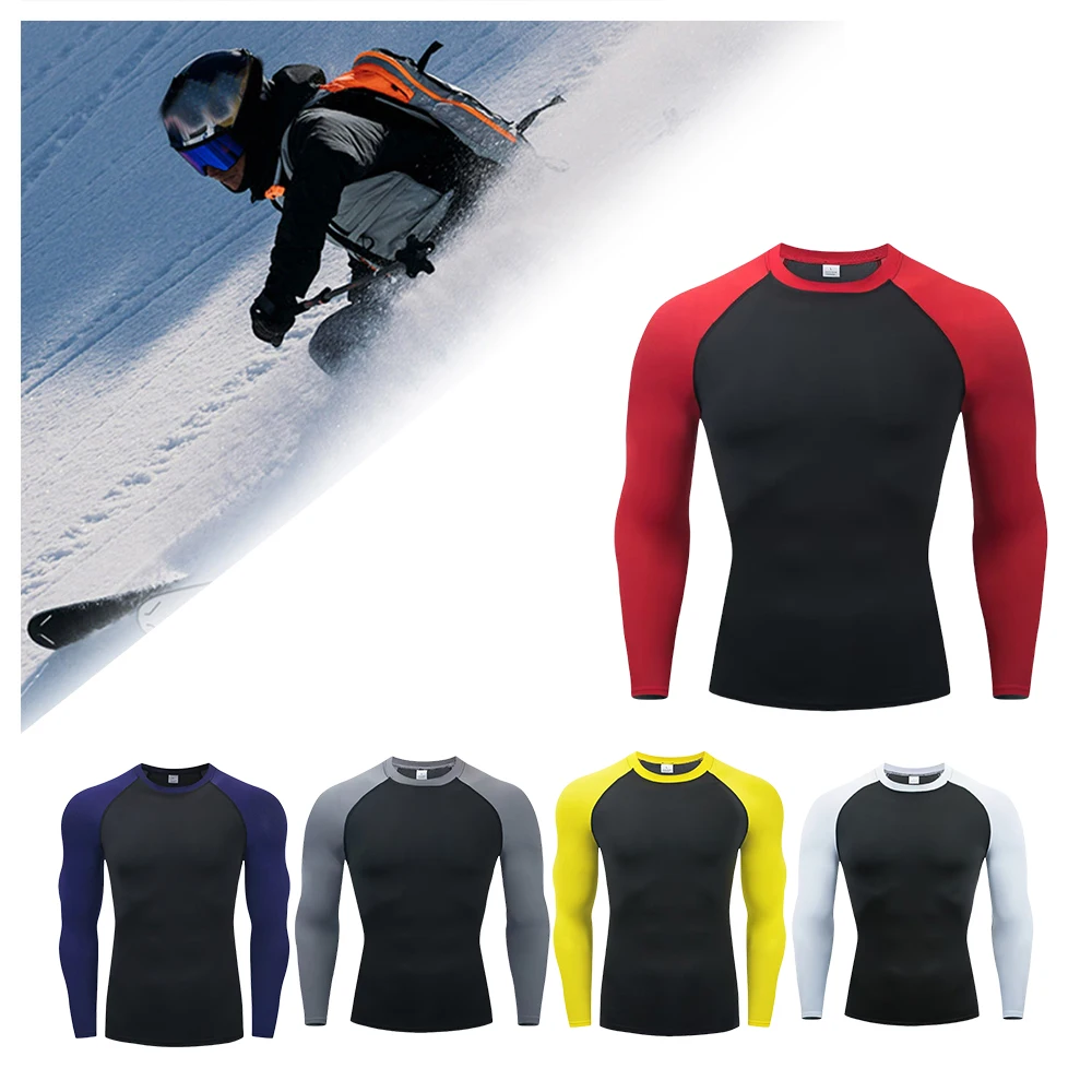 Four Season Universal Long Sleeve T-Shirt Winter Bottom Shirt Men Cycling Sports BMX MTB ATV T-Shirt Motocross Sportwear 2024