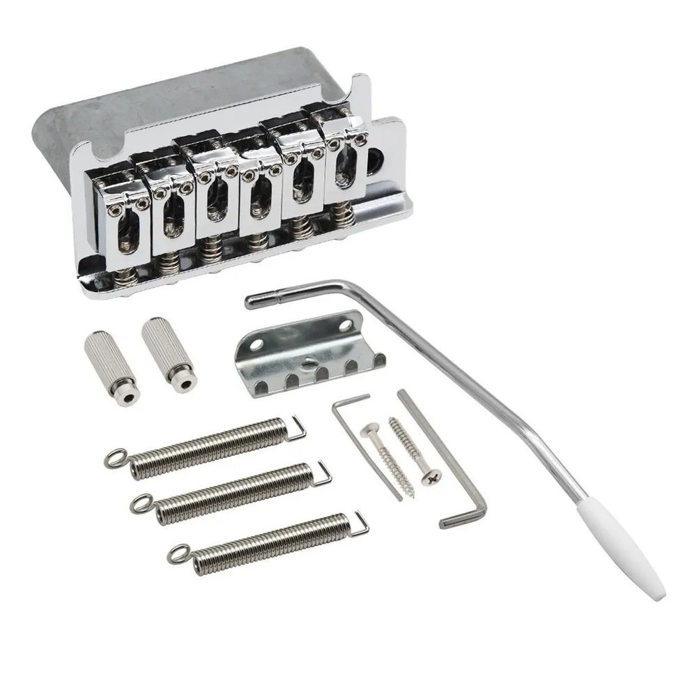 Guitar Tremolo System 2 Point Bridge 14mm Thickness Block with Tremolo Arm