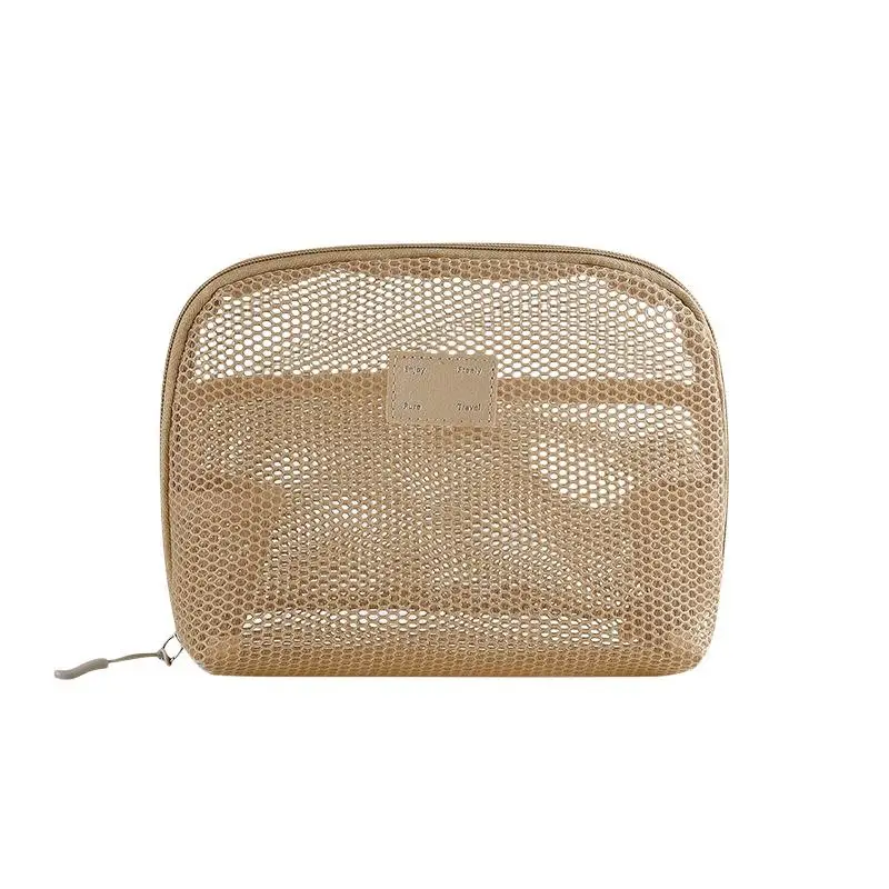 Atmungsaktive Mesh-Kosmetiktasche, Mehrzweck-Netzbeutel mit Reißverschluss, Reise-Toilettentasche für Damen, Organizer für Lippenstift und Hautpflege – Detail 7