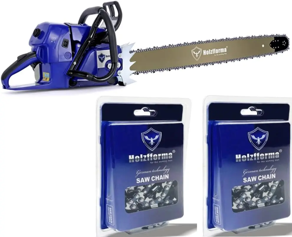 Cabezal eléctrico de motosierra Holzfforma G660 Blue Thunder con barra guía de 42 pulgadas 3/8".063" 136Dl Combinación de cadena estándar para raspar y saltar