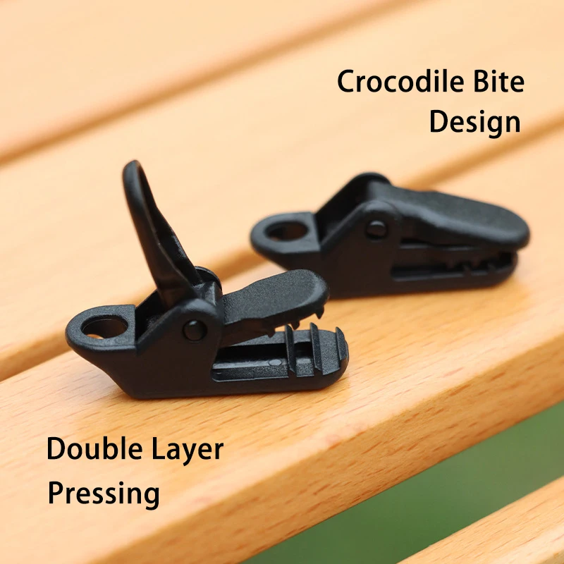10/20/50pcs Outdoor Windproof Crocodile Clamp Clip Sturdy Tent Tarpaulin Clips Anti-wind Rope Fixed Camping Tent Hook Sunshades