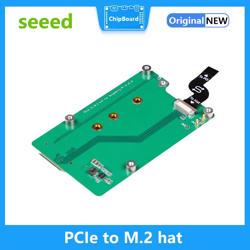 PCIe to M.2 hat for Raspberry Pi 5, Support NVMe SSD, Support Hailo8/8L