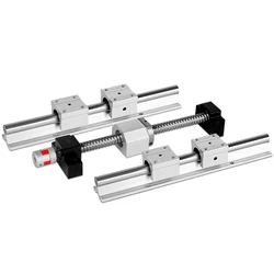 Linear Rail Set Ball Screw SFU1605 1200mm 1000mm +Linear Guide SBR16+SBR16UU + Supporter BK12BF12 + Coupler 8 *10 For CNC