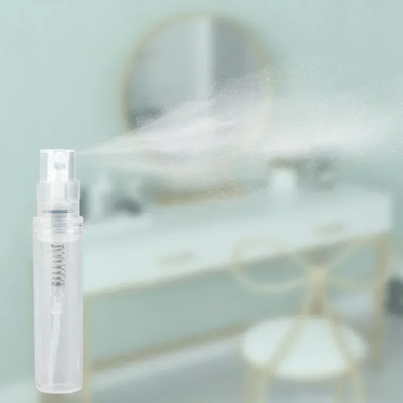 50 pz 2 ml bottiglie spray di profumo vuote contenitori cosmetici in plastica riutilizzabili mini pompa portatile atomizzatore a nebbia fine per i viaggi