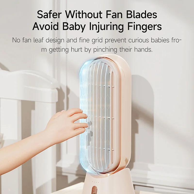 مروحة للطاولة بدون شفرة محمولة من Youpin بسعة 4000 مللي أمبير في الساعة مروحة للمنضدة قابلة لإعادة الشحن مع منفذ USB صامتة قابلة للطي مروحة صيفية خارجية