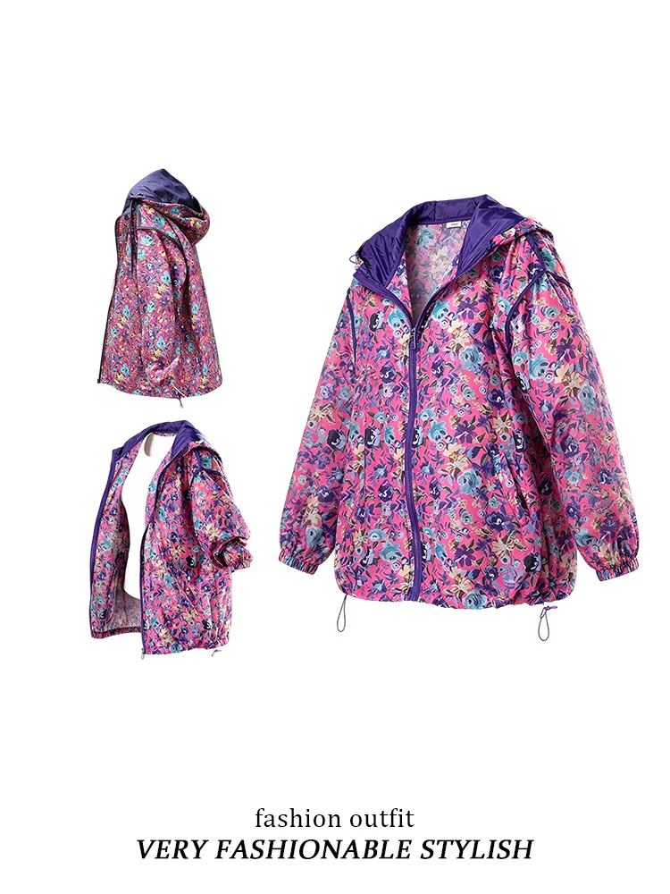 Women's Summer 2026 New Style Lightweight Breathable Casual Floral Sun Protection Loose Fit Cardigan Outerwear Casual Fashion