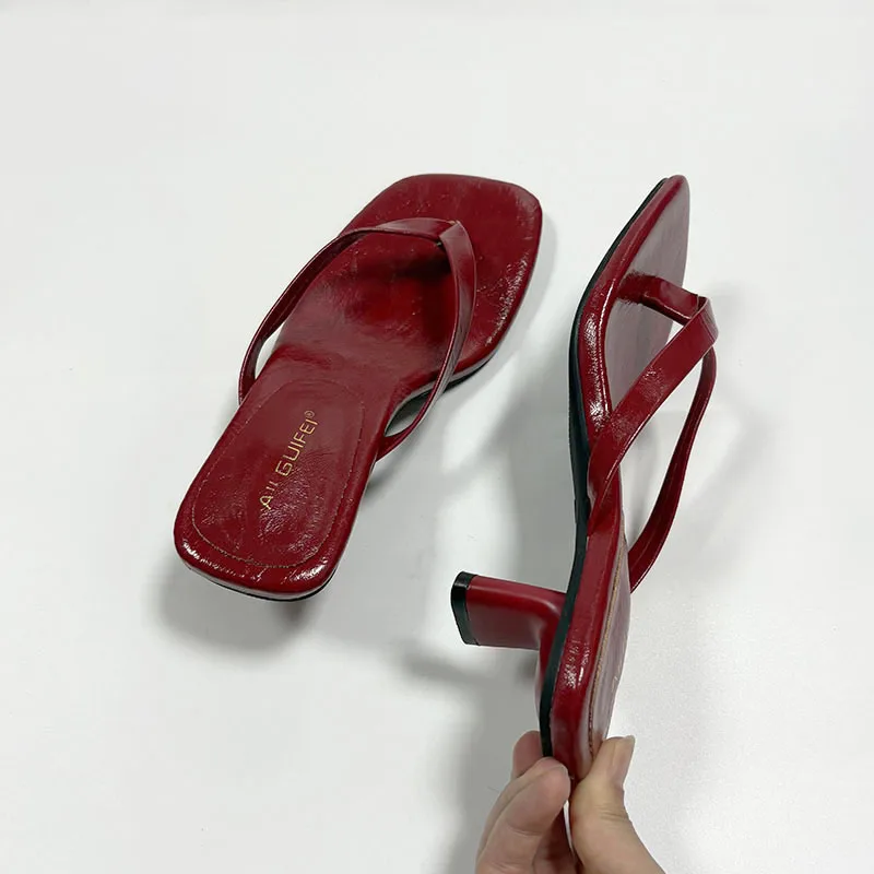 Modische Designer-Sommer-Strand-Flip-Flops für Damen, Absatzschuhe, runde Zehenpartie, Damen-Sandalen, Slipper. – Detail 13