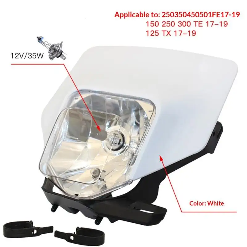 Motorcycle LED Headlight Headlamp Assembly For TE250 TE300 FE350 FE450 FE501 TX 2017 2018 2019