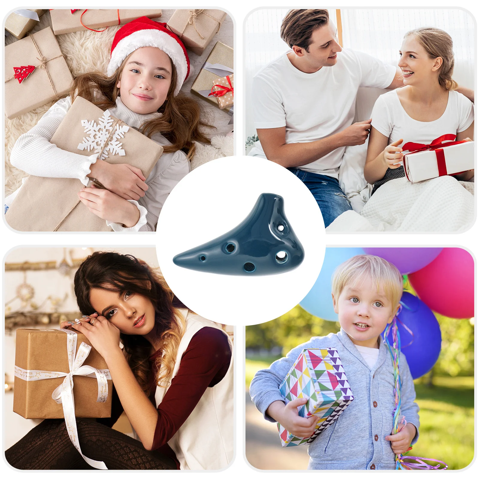 

Portable 6 Hole Ocarina Mini Music Instrument Dolomite Ethereal Tone Easy to Learn Carry for Beginners