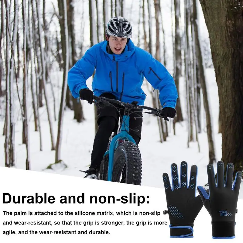 Gants de motard imperméables pour hommes, gants de vélo, gants de cyclisme à doigts complets, gants d'équitation de moto confortables, écran tactile