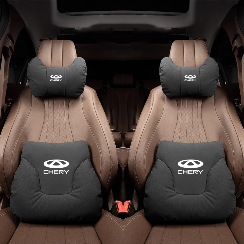 

Автомобильный подголовник для Chery Tiggo 23 4 5 6 7 8 3X 5X Pro T11, подушка для защиты шеи автомобиля, салонная кожаная подушка для поясничной спинки