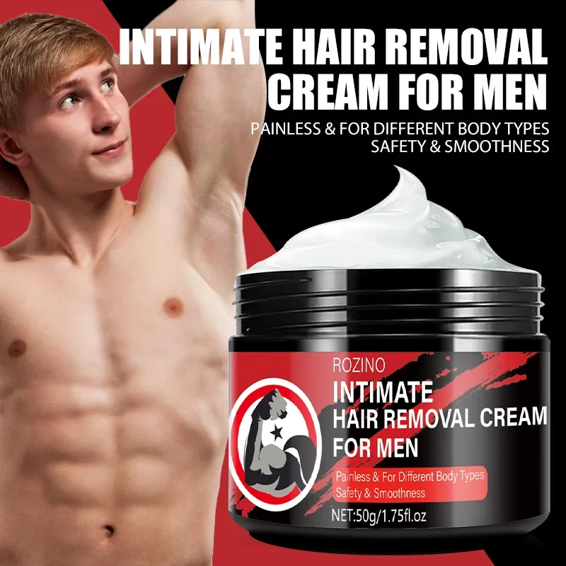 1pc Men\'s Smooth Painless Hair Removal Cream Men\'s Private Leg Armpit Chest, Men\'s Intimate Leg Body Armpit Hair Removal Cream 5