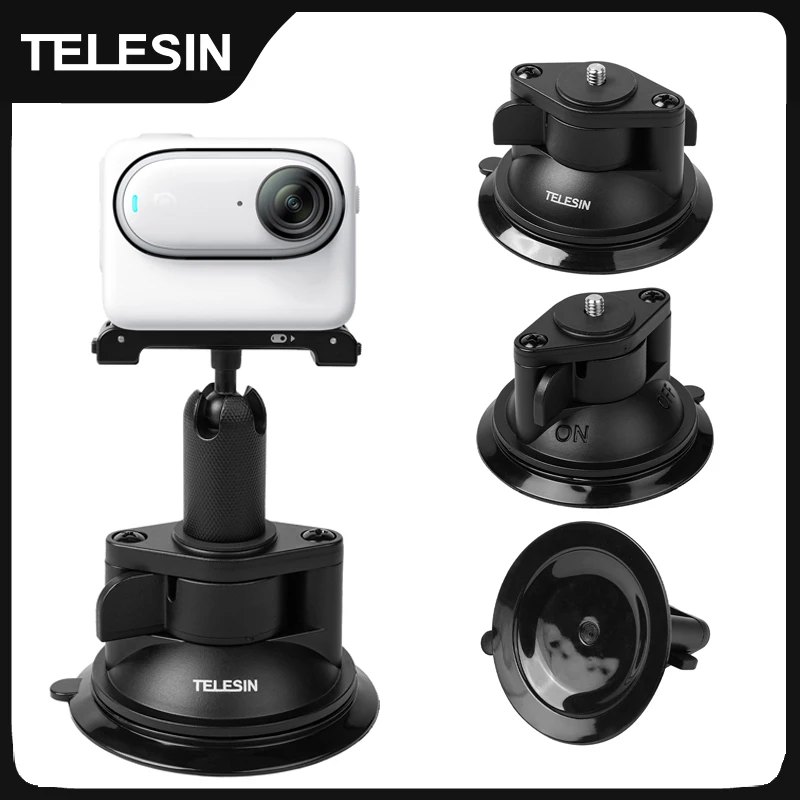 TELESIN Magnetic Suction Bracket Base Action Camera Holder For Insta360 G03 For Insta360 Go3 Accessories