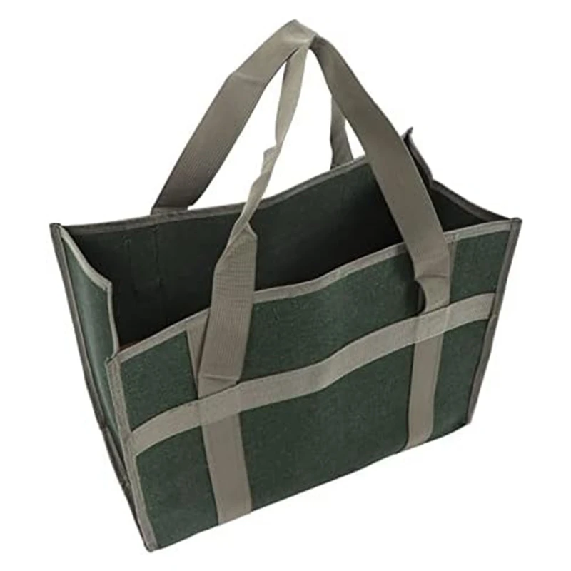 Wide Mouth Tool Bag, Portable Tool Organizer Canvas Large-Capacity Wear Resistant For Handyman For Maintenance Reusable