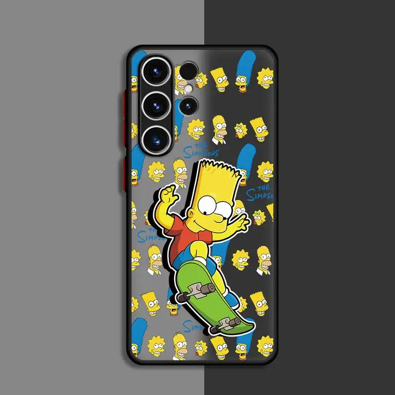 Simpsons Family Disney Case for Samsung Galaxy S24 S23 S22 Ultra S20 S21 FE S10 Plus Note 20 10 Lite 9 Funda Matte Phone Cover