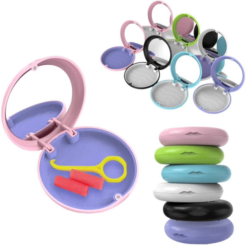 1pcs Magnetic Mirror Storage box Dental Orthodontic Braces Retainer Case Denture Box Teeth Container Protective Case Organizer