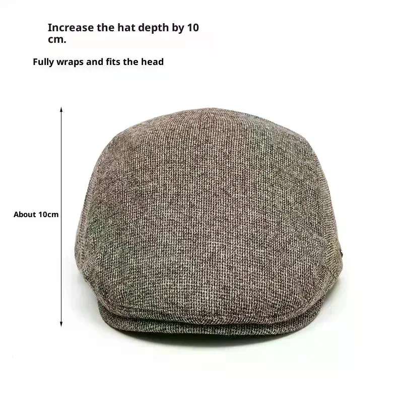 Autumn Winter Thick Warm Newsboy Caps Men Soft Beret Hat Classic Detective Hats Retro Driver Flat Peaked Cap Street Hats