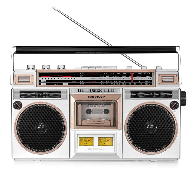 Old-Fashioned Vintage Recorder Tape Player Recorder Subwoofer Bluetooth USB Flash Disk