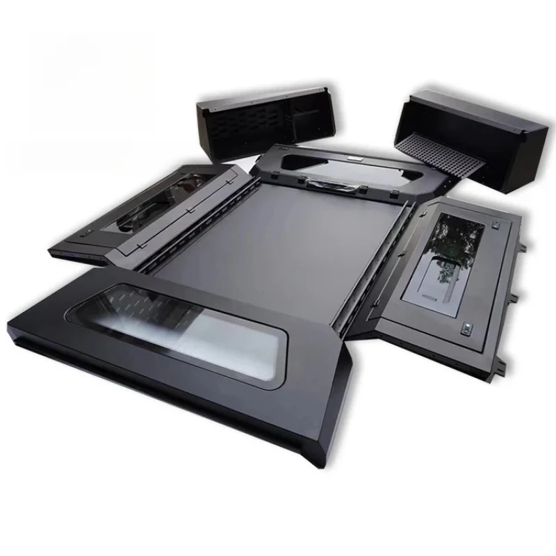 Truck Bed Tonneau Cover Aluminum Hard Top Canopy Waterproof Lockable Design for Pickup Truck Cargo Protection Accessories