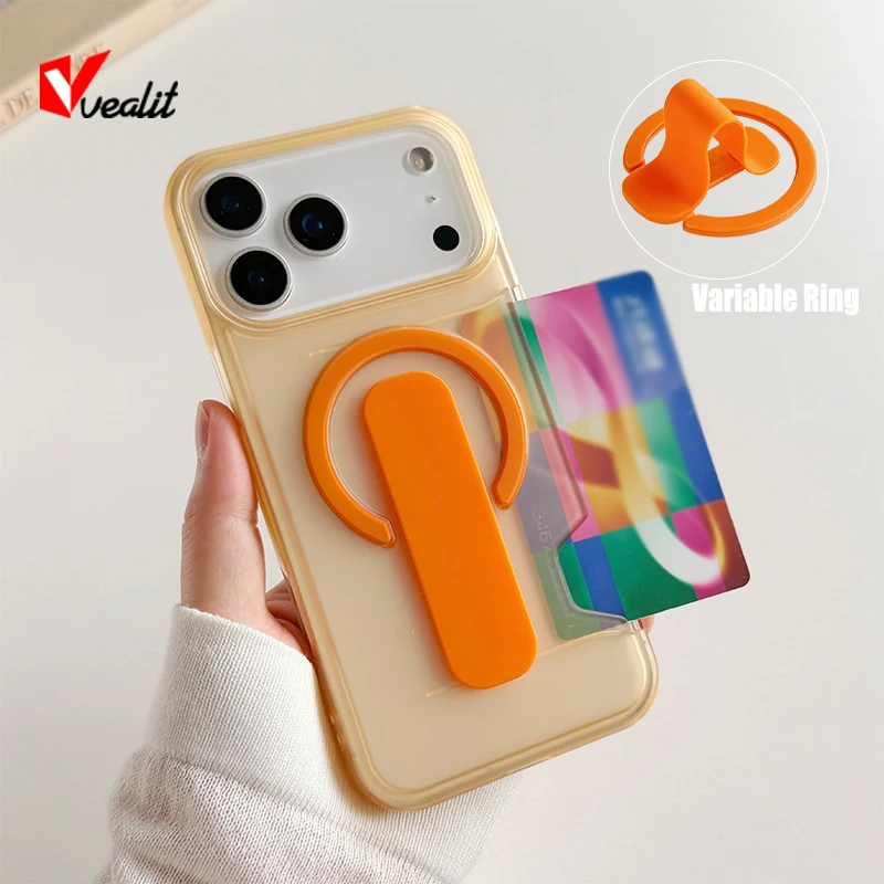 

Magnetic Matte Case For iPhone 17 16 15 14 Pro Max 17 Pro Funda Card Holder For iPhone 16 Pro Max 17 Magsafe Translucent Cover