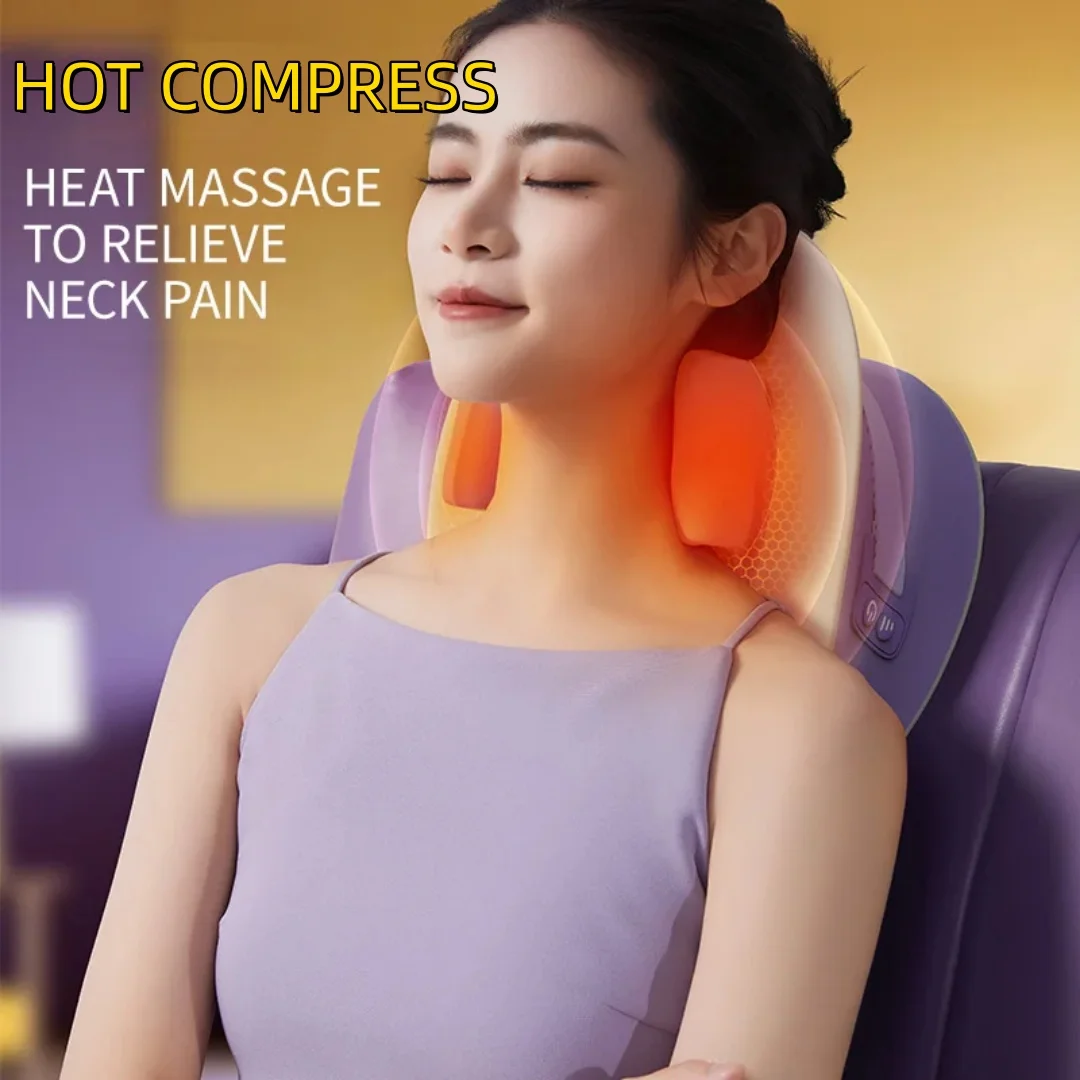 

Neck and Shoulder Kneading Massage Pillow Cervical Massager Trapezius Muscle Kneading Massage Pillow