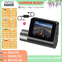 70mai A500S Recorder Car DVR Front Cam A500S 1944P Night Vision 70mai Dash Cam Pro Plus Built-in GPS Wifi Support Rear Cam