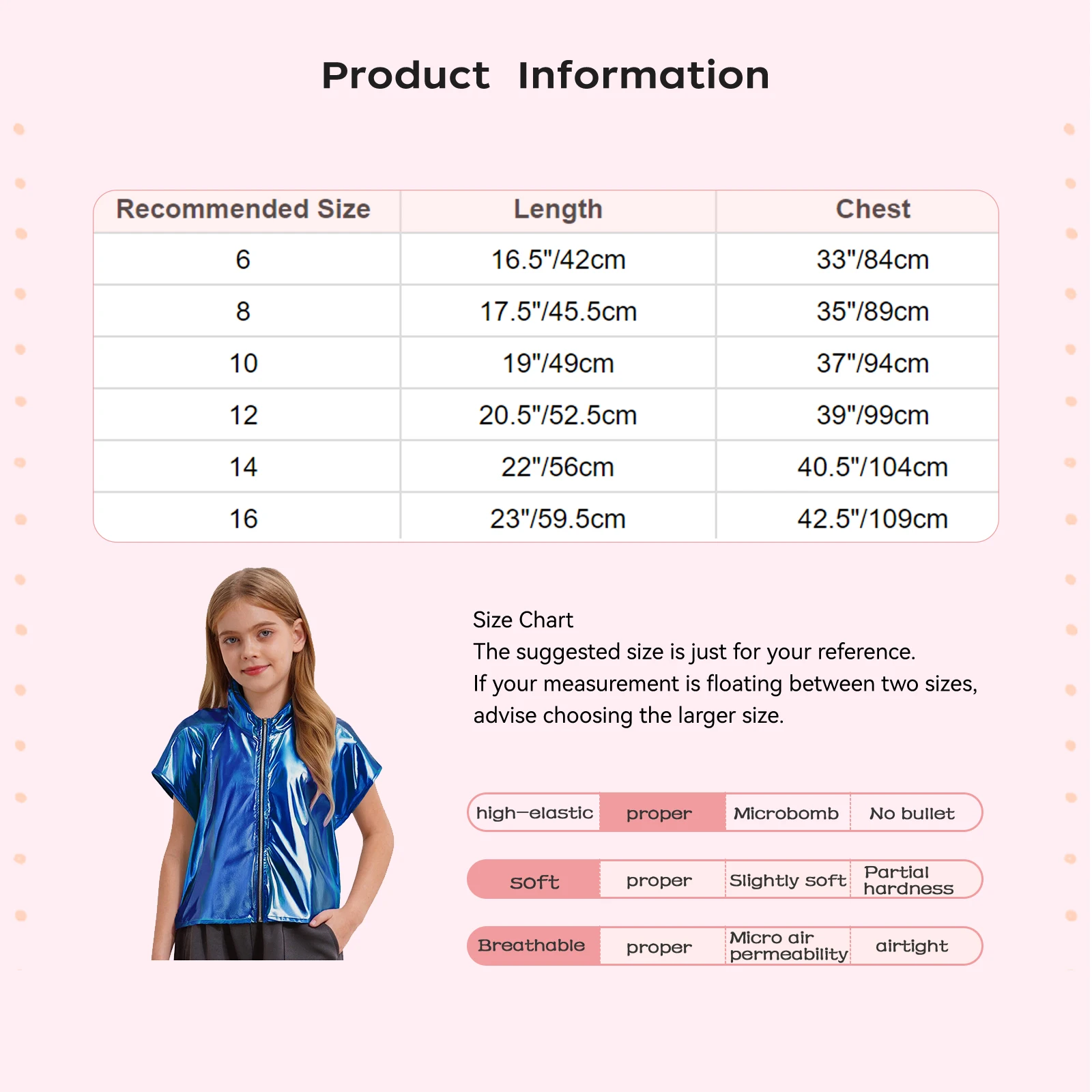 أطفال بنين بنات موضة معدنية مقنعين سترة الهيب هوب شارع الرقص لامعة قلنسوة بسحاب صدرية لأداء مرحلة رقص الجاز #5