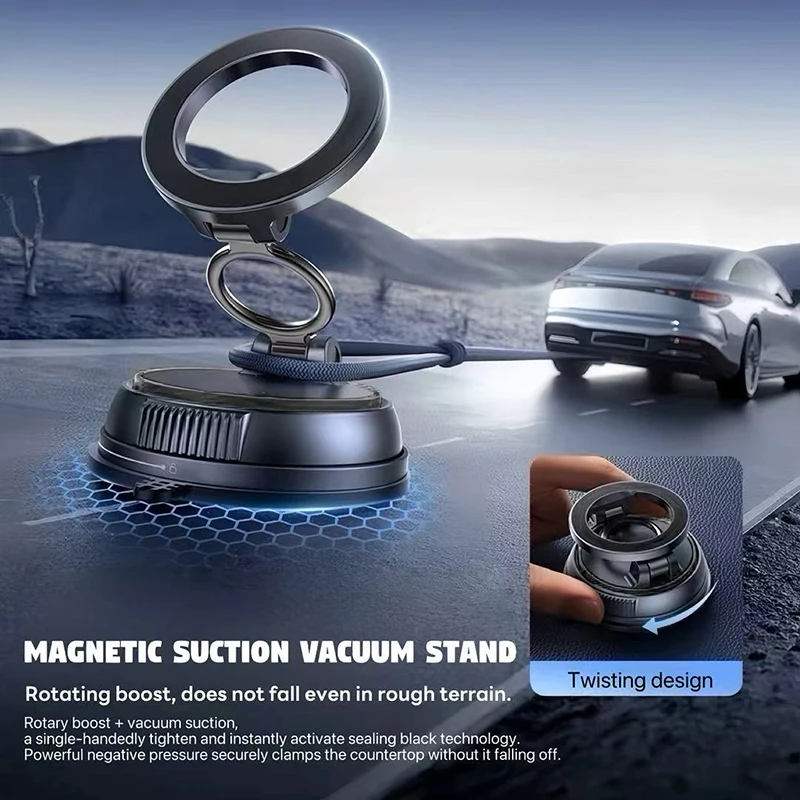 

Автомобильный вакуумный магнитный держатель на присоске для мобильного телефона, автомобильный домашний складной универсальный держатель двойного назначения для хранения, держатель для мобильного телефона