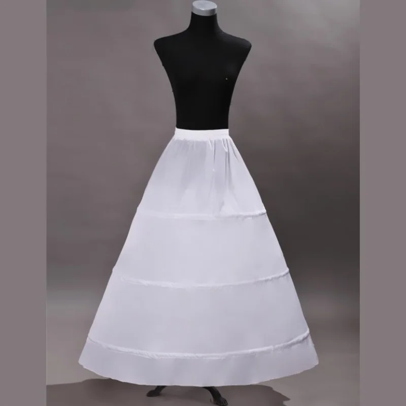 เจ้าสาว Petticoat Crinoline 3 Hoops Petticoat Underskirt สำหรับชุดแต่งงานสาย