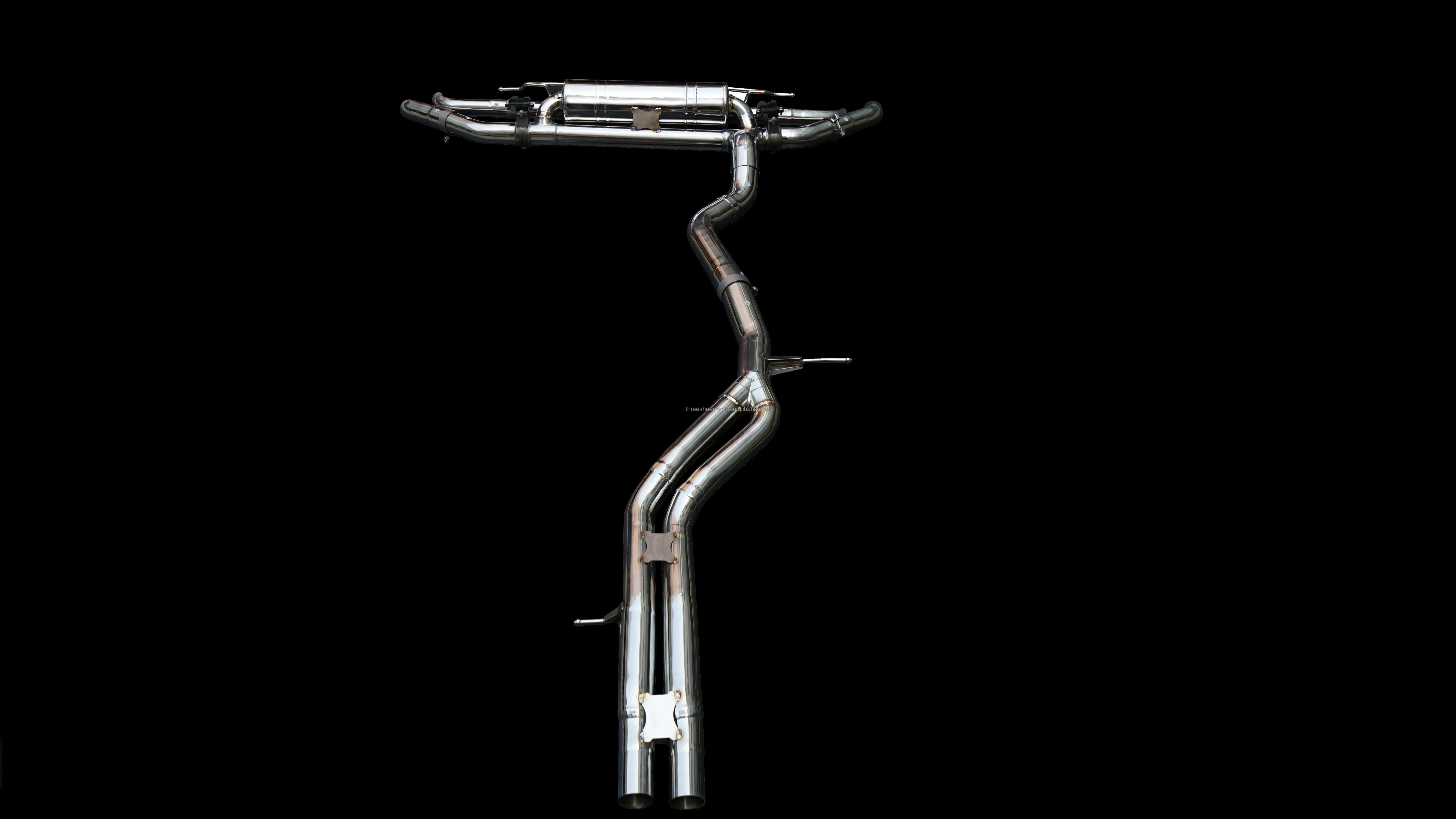 مصنع الفولاذ المقاوم للصدأ 304 نظام العادم Catback ل SQ7 Q7 3.0 3.6 4.0 4.2 كاتم صوت ماسورة العادم Valvetronic