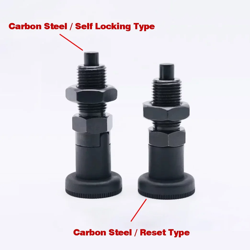 Carbon Steel Knob Plunger Self-Locking Indexing Pin/Reset Spring Positioning Pin M10M12M16M20