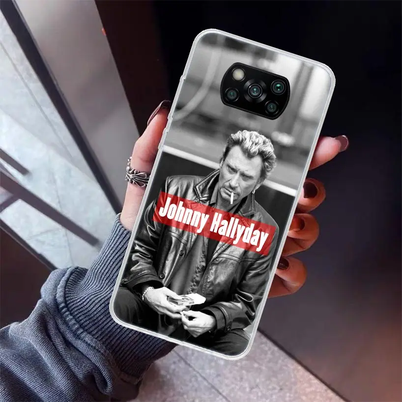 Johnny Hallyday Music Phone Case For Xiaomi Mi 12T 11T 10T 9T 12X 11i 12 11 10 9 8 Lite 13 5X 6X A1 A2 A3 CC9 Shell Print Fundas