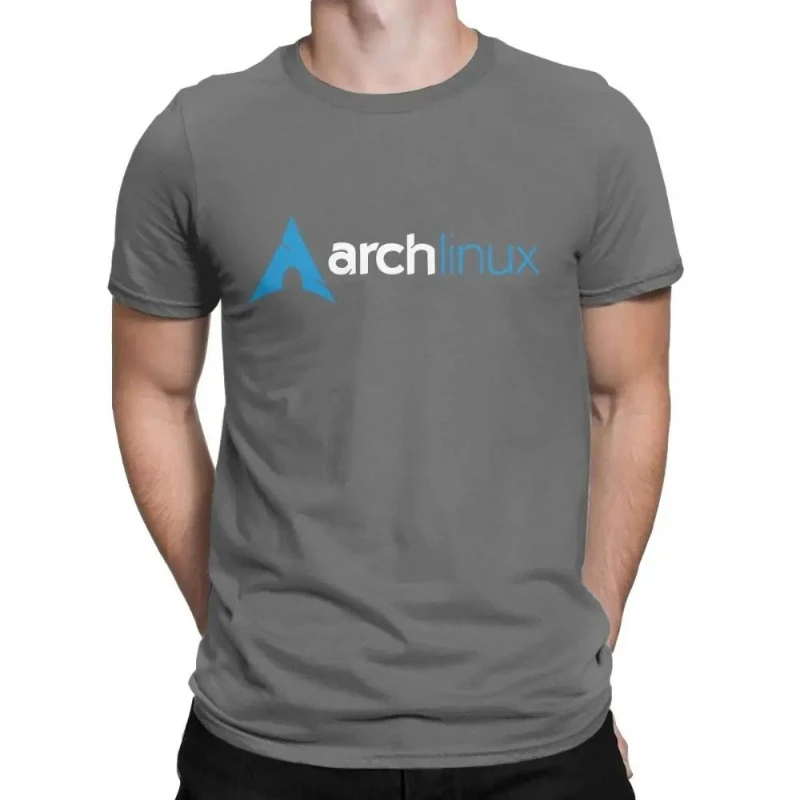 Classic Printed T-shirt Top Arch Linux Men Slim T Shirt Tee Shirt Short Sleeve Crewneck T-Shirts Pure Cotton Europe Tops Europe