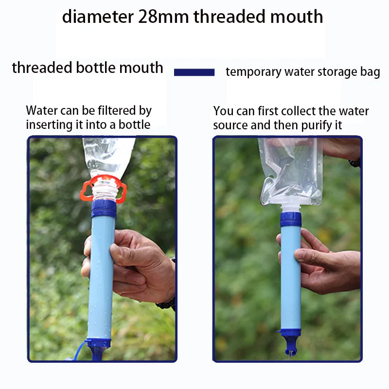 

Outdoor Water Purifier Camping Hiking Portable Purifier Water Filter Suitable for Streams, Survival or Emergency Supplies