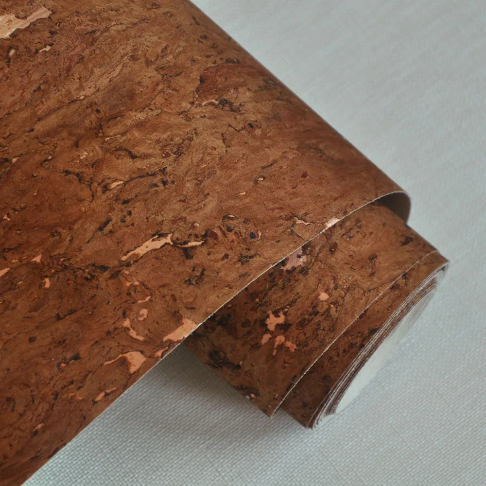 

Mywind New Design Color Brown Cork With Golden Metallic Paper Backing Luxury Wallpaper For Office&Hotel Decor Wallcovering