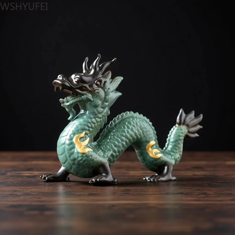 Home decor accessories animal ornaments ceramics crafts Wealth acquisition ornaments 1pc desk decoration