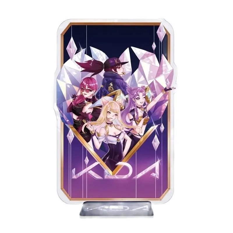 8 Designs Game LOL KDA Figure Acrylic Stands Akali, Ahri Cartoon Characters Model Plate Holder Ornaments Fans Gift