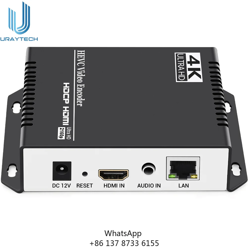 URayTech 4K H.265 HD HDMI Video Streaming Encoder HDMI To IP Encoder With SRT RTMP UDP HTTP RTSP HLS Multicast Protocols