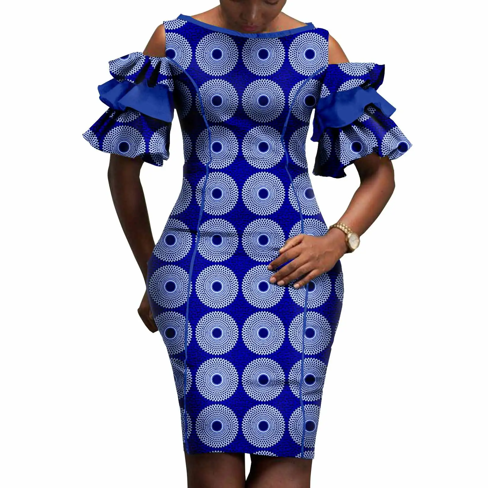 Afripride African Ankara Dresses for Women Knee Length Flare Sleeves Summer  Casual Pencil Dress A2225005 - AliExpress 200000532