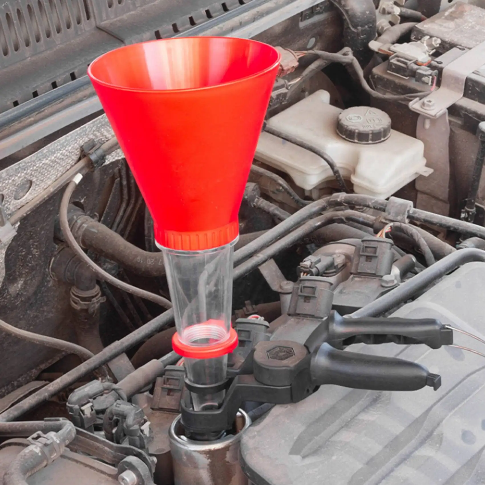 

Автомобильная универсальная воронка для моторного масла, воронка для масла без пролива, регулируемые адаптеры для масляной воронки, набор инструментов для масляного фильтра с защитой от проливания-AT80