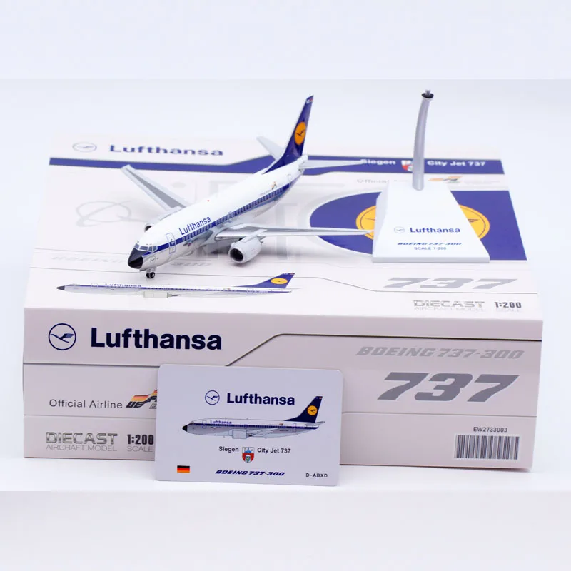 EW2733003 Alloy Collectible Plane Gift JC Wings 1:200 Lufthansa Airlines Boeing B737-300 Diecast Aircraft Jet Model D-ABXD