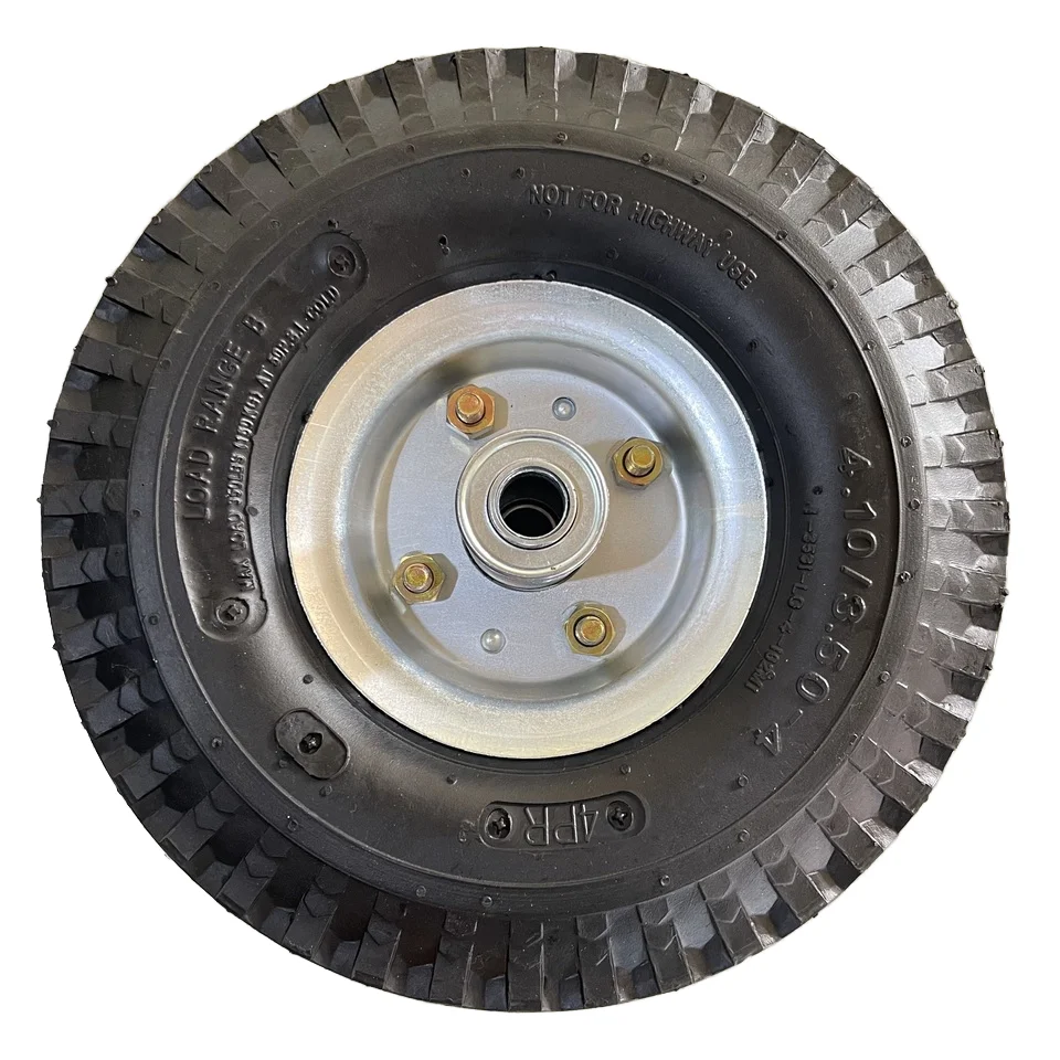 New 3.50-4 Pneumatic Rubber Wheel 10 Inch Tubetype for Hand Trolley Air Wheel Replacement Tyre for Tool  Wheelbarrow