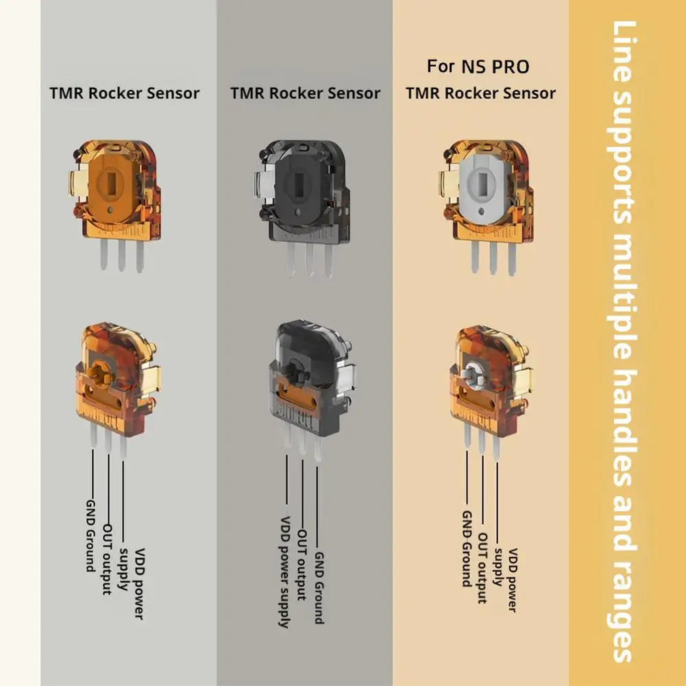 2Pcs 3D Analog Joystick Sensor Modul Neue TMR Hall Effekt Für Controller Halle Thumb-Stick Für PS4 Controller