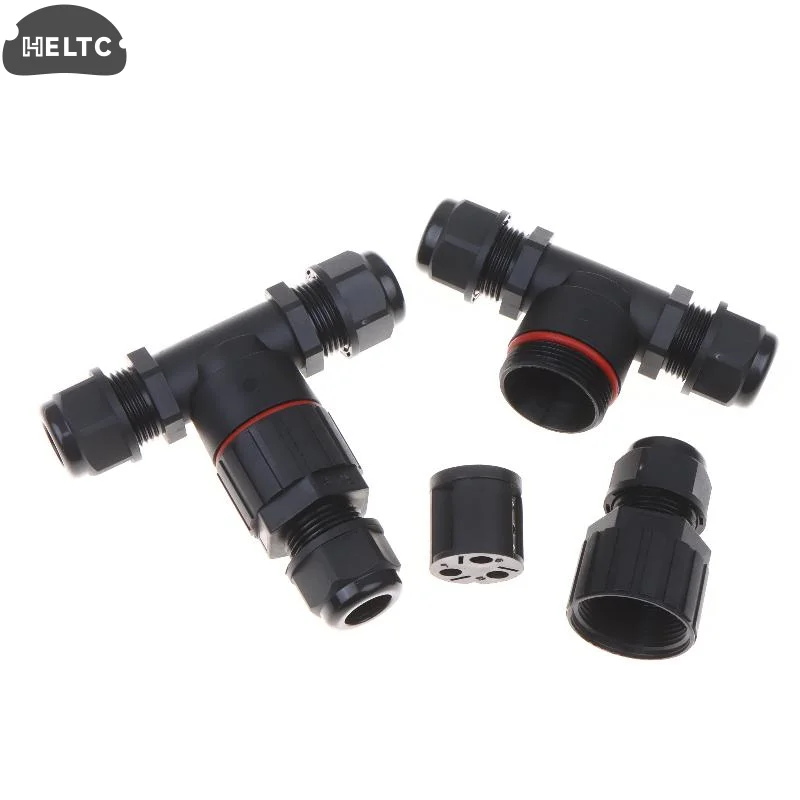 IP68 T Shape Electric Connector 1Pcs Waterproof Screw Push-in Terminal for Balcony Lighting Extensions