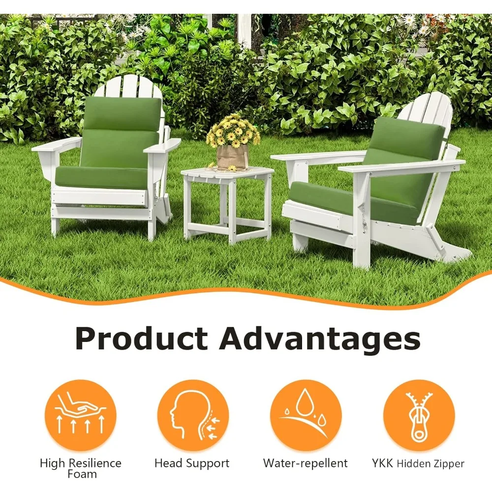 وسائد مقعد وسادة كرسي عالية الظهر للاستخدام الخارجي، وسائد أثاث فناء مقاومة للماء ومقاومة للبهتان مقاس 44 × 21 بوصة مع أربطة لـ #2