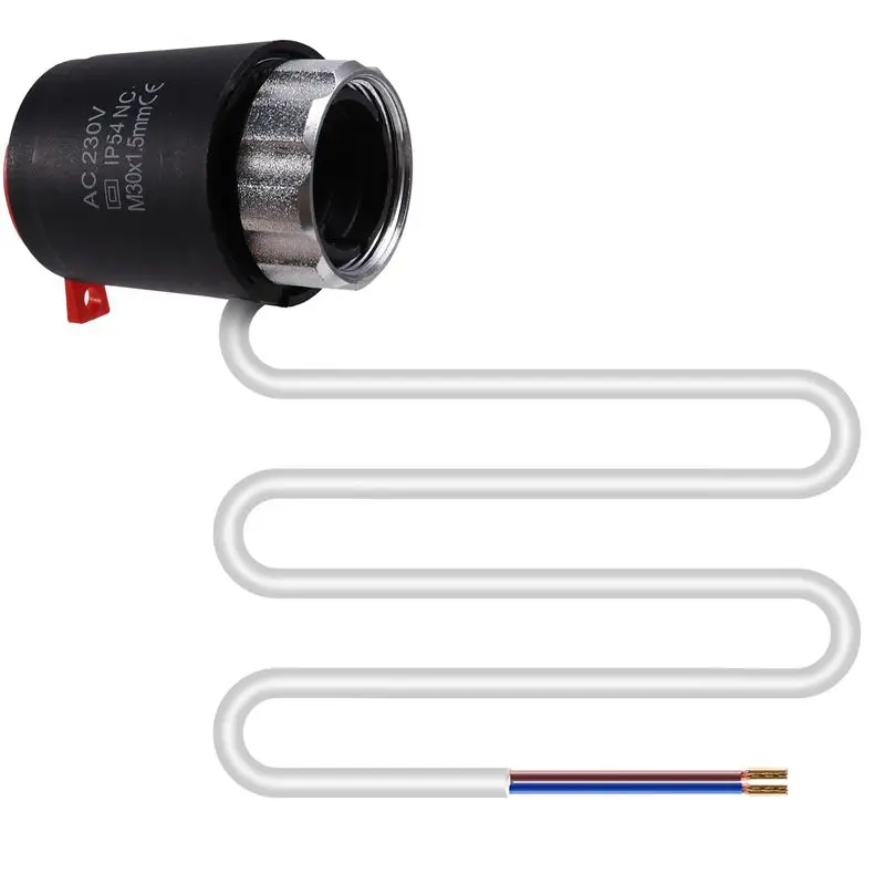 Lightweight Normally Closed Underfloor Heating Valve For Underfloor Heating Thermostats AC 230V Electric Actuator Manifold M30x1