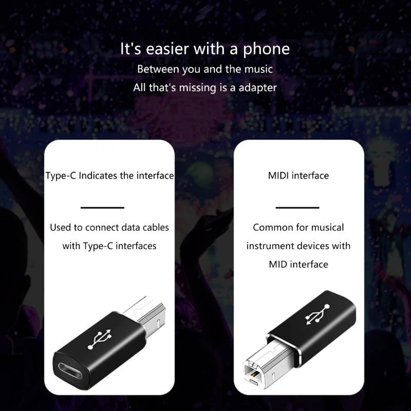 USB 2.0 محول الطابعة USB نوع C إلى نوع B ذكر للطابعة القرص الصلب قاعدة آلة الفاكس الماسح الضوئي USB 2.0 نوع C محول الطابعة